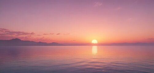 Stunning gradient sunset, pastel hues paint the horizon ,  morning,  cloud,  evening