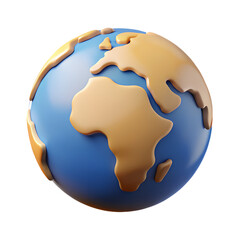 Global Harmony: A serene depiction of Earth, showcasing continents and oceans, symbolising unity and the interconnectedness of our planet, fostering awareness for environmental care.