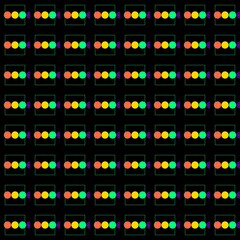 Abstract Japanese ornament with geometric shapes, colorful texture, and traditional design