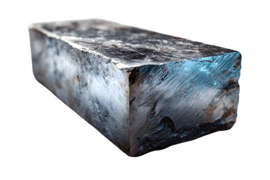 Metallic Block Industrial Texture Raw Material Abstract Background Dark Grey Blue Hues Cl