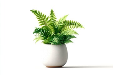 Potted Fern in Minimalist Vase A Fresh and Modern Indoor Plant for Home Decor Office Spaces