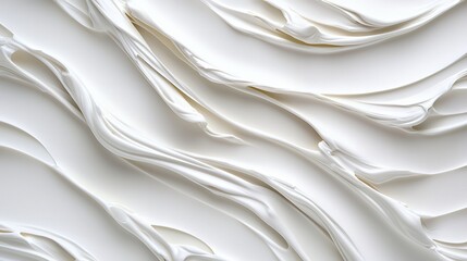 Abstract white paint texture a smooth flowing beauty product promotion