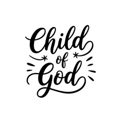 Child of God. Vector Design Isolated on White Background