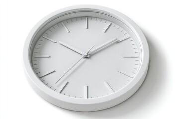 Minimalist White Wall Clock with Clean Design and Modern Aesthetic for Time Management Home De
