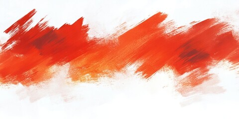 Red abstract brush paint stroke modern art texture with orange elements. Vibrant acrylic pattern design decorative creative background.