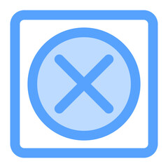 close button blue icon