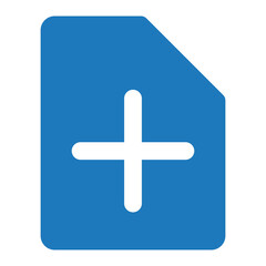 Obraz premium Add File blue icon