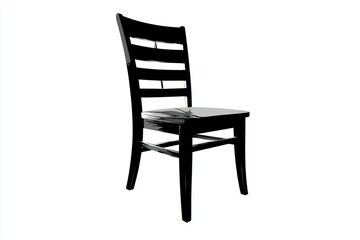 A sleek black chair with a minimalist design perfect for modern interior decor and furniture p