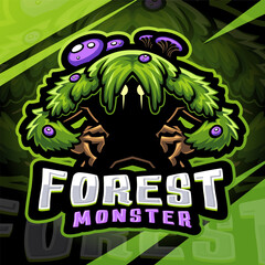 Forest monster esport mascot logo design