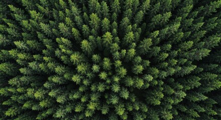 Aerial View of Lush Green Forest Canopy