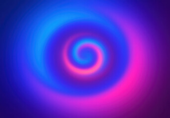 Blue and pink spiral on black background.