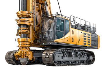 Heavy Construction Machine Industrial Drilling Rig Powerful Excavator on Tracks Engineering