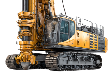 Heavy Construction Machine Industrial Drilling Rig Powerful Excavator on Tracks Engineering