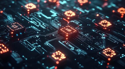 Obraz premium Complex circuit board