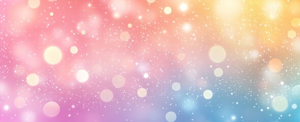 Obraz premium A vibrant. colorful background featuring soft bokeh effects in pastel hues of pink. yellow. and blue. ideal for creative projects and digital designs
