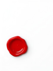 Red wax seal or stamp isolated
