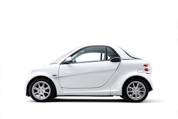 White convertible car profile view