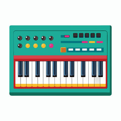 Fototapeta premium Synth instrument isolated on white background
