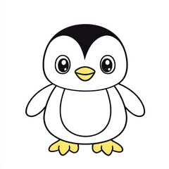 Cute cartoon penguin illustration