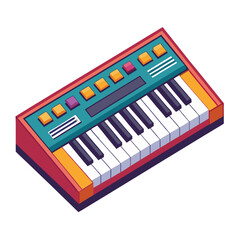 Fototapeta premium Synth instrument isolated on white background