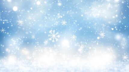 Fototapeta premium Winter Snowflakes Background blue background