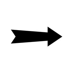 Minimalist single arrow vector icon. Suitable for various design purposes, navigation and direction indicator.