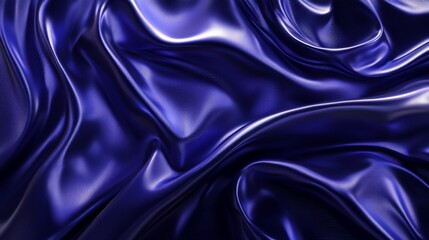 Obraz premium Stunning Deep Blue Silk Fabric Texture blue background