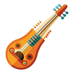 Vibrato instrument isolated on white background