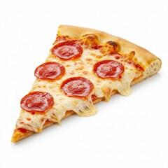 Fatia de pizza de calabresa &ndash; Foto realista em branco