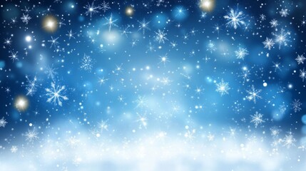 Fototapeta premium Winter Snowflakes Background Design blue background