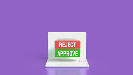 The Green Approve and Red Reject image 3d Rendering.