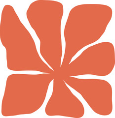 Flower hand drawing abstract creative modern element