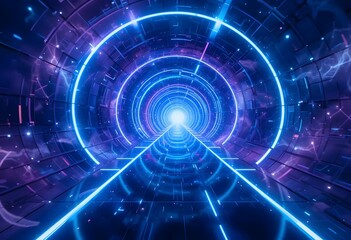 Fototapeta premium Weightless Voyage Through a Radiant Cosmic Expanse