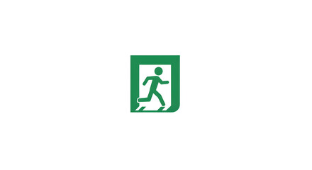 Fototapeta premium Emergency exit sign