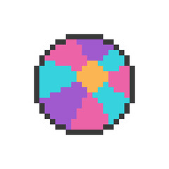 Obraz premium ball beach round pixel art