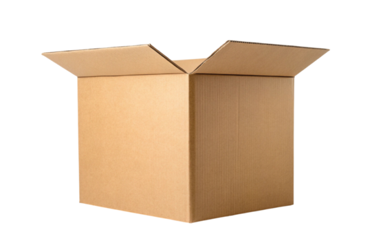 opened cardboard box