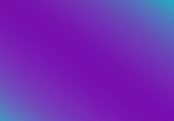 Fototapeta premium White cat playing with a purple ribbon on a blue background with a white border.