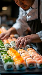 Modern Chef in Colorful Kitchen
