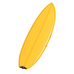 surfboard yellow color isolated on white. Ai Generated Images