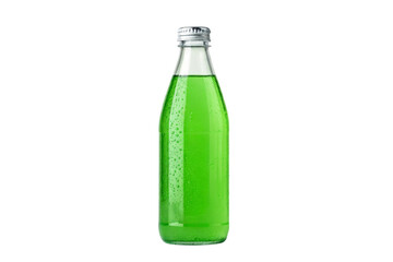 green bottle isolated on white