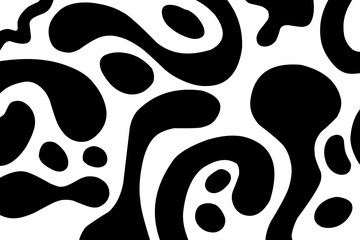 Black and white ink splash. Seamless Black and White Cow Print Pattern Vector. Cow texture repeated design background pattern backdrop wallpaper. Vector image illustration seamless