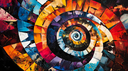 Fototapeta premium digital spiral colors