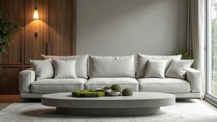 Modern minimalist living room illustration