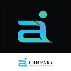 letter Ai concept logo design vector template