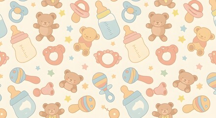 Cute Baby Themed Pattern 