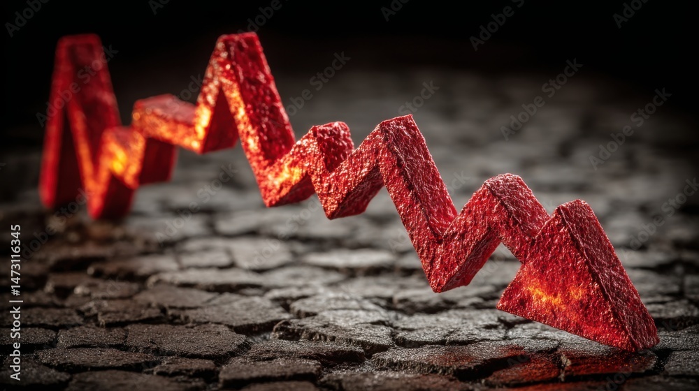 Poster visual representation of performance drawdown recovery through comparison chart icon demonstrating f