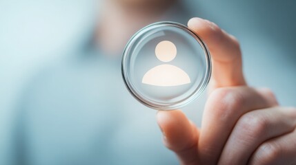 Creative personal builder icon concept for designing executive identity and establishing unique presence