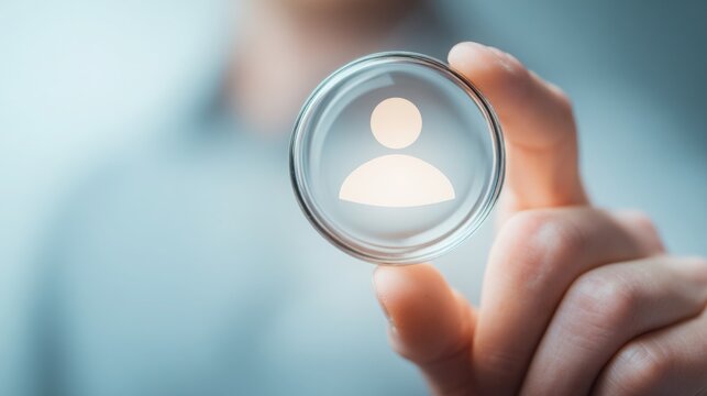 Creative personal builder icon concept for designing executive identity and establishing unique presence