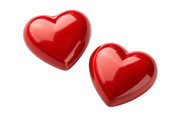 red heart isolated on white