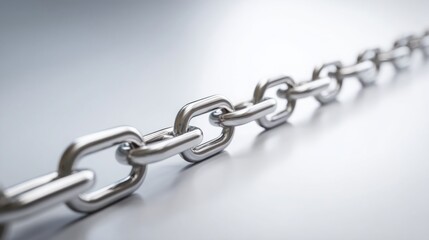Fototapeta premium Visual concept of positioning clarity chain icon demonstrating message cohesion for strong communication strategy
